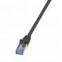 LogiLink PrimeLine - Patch-Cable - RJ-45 (M) uz RJ-45 (M) - 50 cm - SFTP, PiMF - Cat.7 Raw Cable - Bezhalogēna, Lieta, Bezķēdes - Melns