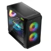 Computer Case Logic Concept Portos Mini ARGB Micro ATX Melns