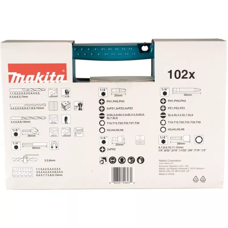 Urbju un uzgaļu komplekts B-68432 (102 detaļas)