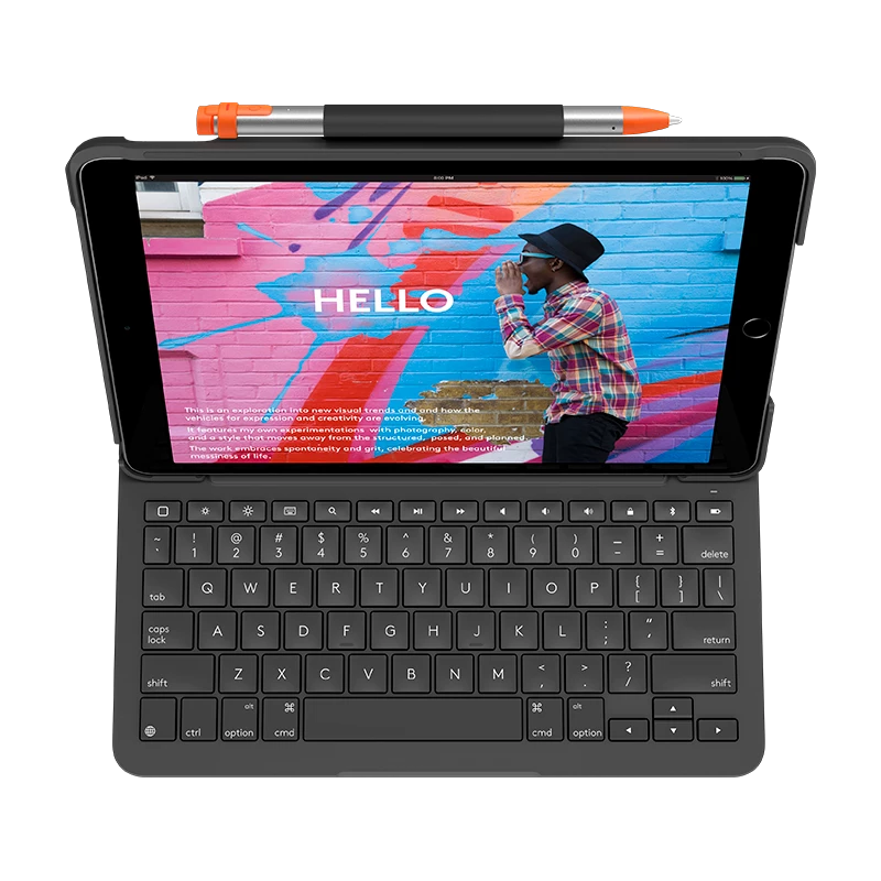 Klaviatūra Logitech plāns Folio iPad (7., 8. un 9. paaudzei)