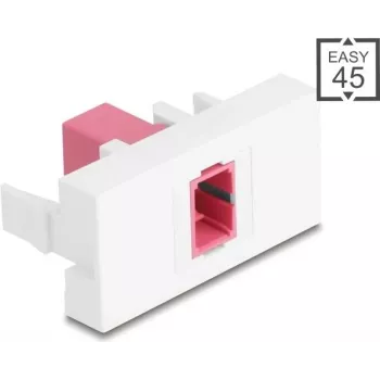 Patch panel module DELOCK 90895 — SC Simplex fibre optikas adapteris, violeti/baltā krāsā