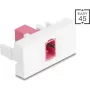 Patch panel module DELOCK 90895 — SC Simplex fibre optikas adapteris, violeti/baltā krāsā