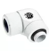 Armatūra BitsPower BP-DWE90RMLA14 — misiņa 90° rotējošā armatūra, diametrs 1,4 cm, balta