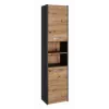 Vannas istabas glabāšanas skapis top e shop S40 ANTRACYT/ARTISAN, brīvstāvošs, 400×300×1700 mm, 6 plaukti, 2 durvis