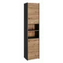 Vannas istabas glabāšanas skapis top e shop S40 ANTRACYT/ARTISAN, brīvstāvošs, 400×300×1700 mm, 6 plaukti, 2 durvis