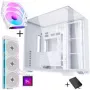 Lian Li O11 Vision Compact - Balts + 3x UNI FAN SL-INF 120 ARGB Reverse Blade Fan - 120mm + HydroShift II LCD-S 360TL AiO-Liquid Cooling, 360mm