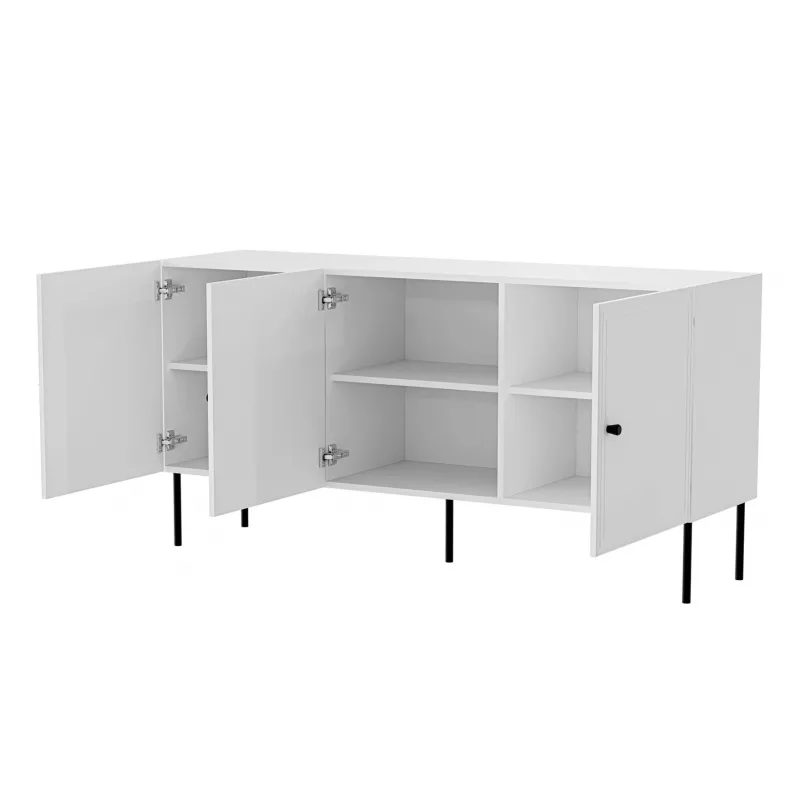 3D kumode PALAZZO BIS 151x40x75 balts matēts
