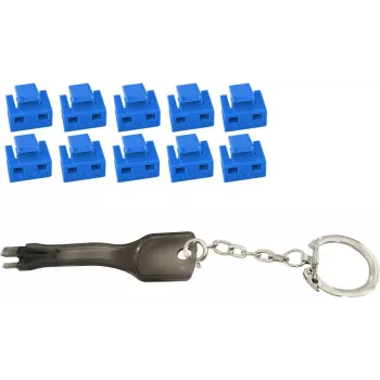 Porta bloķētājs ShiverPeaks 08-01034 RJ-45 zils tīkla drošībai