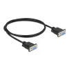 Seriālais kabelis DeLOCK 86608 Melns 1m RS-232 Sub-D9