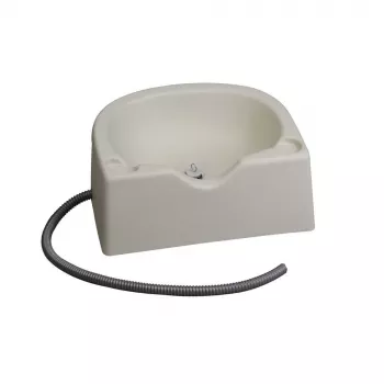 SUNDO 47080 pārnēsājams matu mazgāšanas trauks ar noteci, balts