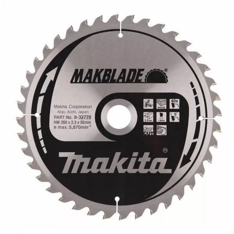 Makita MakBlade ripzāģa asmens 26 cm 1 gab.