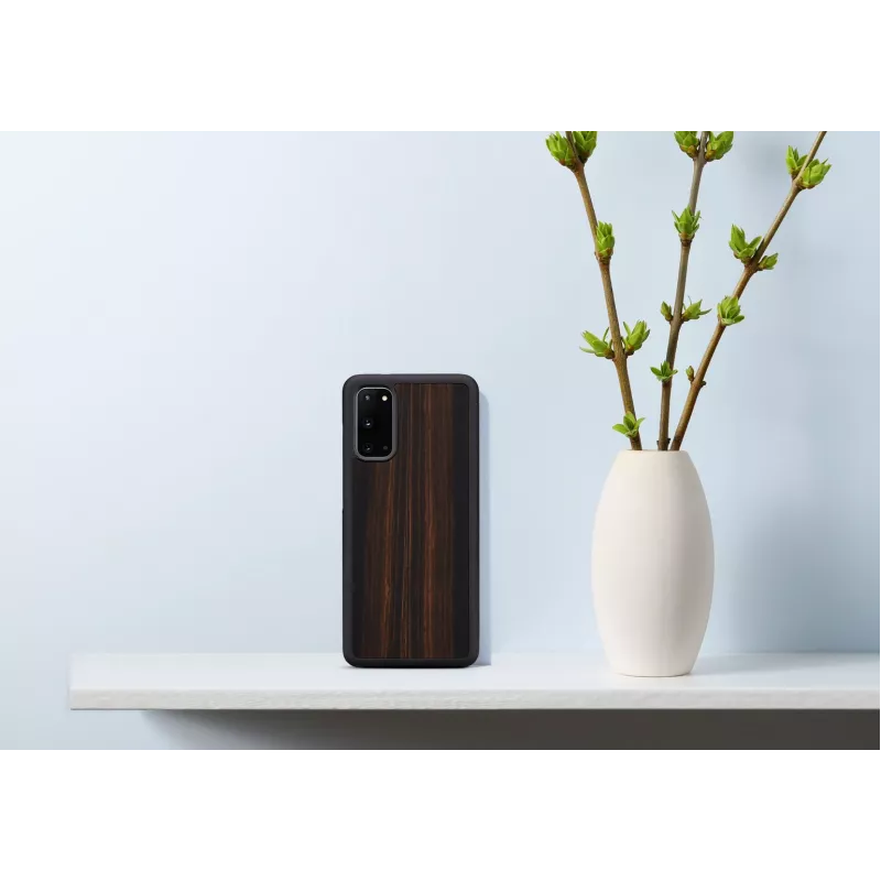 Viedtālruņa maciņš Man and Wood Galaxy S20 ebony Melns — aizsargvāciņš Samsung Galaxy S20