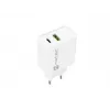 Iekštelpu maiņstrāvas ātrās uzlādes lādētājs NATEC RIBERA 12V 20W USB-C PD 3.0 + USB-A Samsung AFC balts