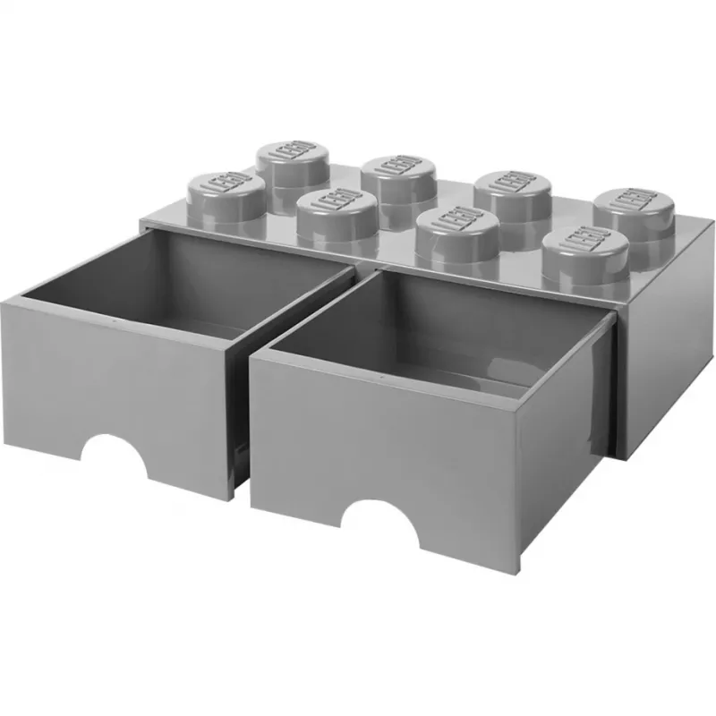 Room Copenhagen - LEGO ķieģeļu atvilktnes 8 - pelēkas (40061740)