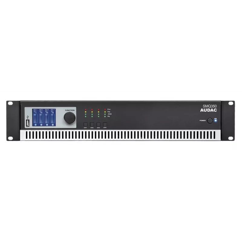 Audio pastiprinātājs AUDAC SMQ350 Class D 0.05% THD 95 dB SNR