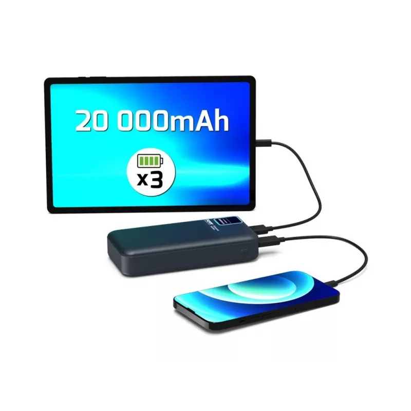 Portatīvs ārējais akumulators Port Designs 907002 20000 mAh Ātrā uzlāde