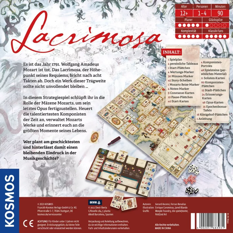 Lacrimosa, galda spēle