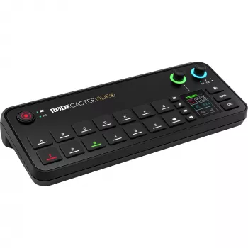 Rode RØDECaster Video Video un audio producēšanas konsole, līdz 6 video avotiem, divi priekšpastiprinātāji, divi iekšējie bezvadu uztvērēji