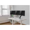 Galda monitora stiprinājums GEMBIRD MA-DA3-03, 3 sviras, gāzes atspere, VESA 75–100x100, atbalsta 3 displejus līdz 27 collām, maks. 18 kg, melns