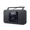 Portatīvais radio Muse M-091 R — FM/AM, LCD displejs, maiņstrāvas vai AA/D bateriju barošana, rotējoša skaļuma regulēšana, 1,1 kg, melns