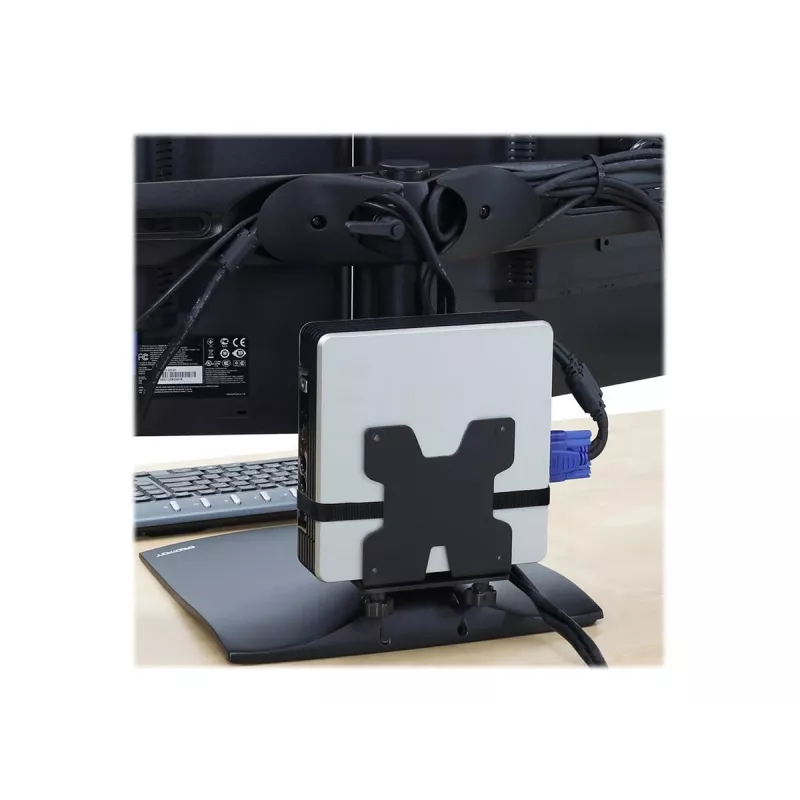 Ergotron DS100 - statīvs - horizontāls - 2 LCD displejiem - Alumīnijs, Tērauds - Melns - Ekrāna izmērs: līdz 61 cm (līdz 24 collām)