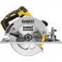 Ripzāģis DeWALT DCS572NT — 18 V Li‑Ion, bezsuku, 184 mm asmens, 58 mm dziļums (90°), 57° slīpums