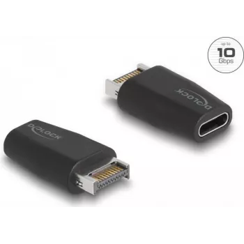 DeLOCK Adapter USB 10 Gbps Type-E Key A vīr. uz USB Type-C siev. melns