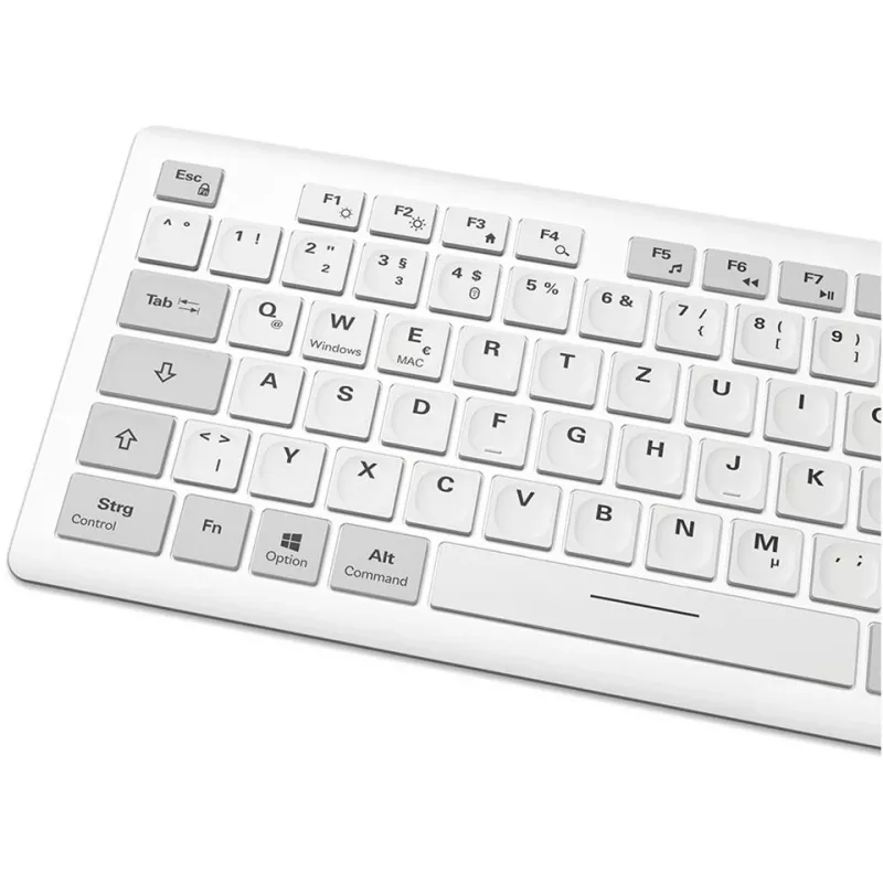 Sharkoon OfficePal K30W baltā Vācijas izkārtojuma gumijas taustiņu tastatūra