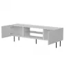 TV skapis cama meble LUCCA 180x40x59 cm — balta skaidu plātnes virsma, balts rāmis