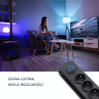 Pārsprieguma aizsargs Qoltec 50269 Melns 5 maiņstrāvas rozetes 230V