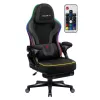 Spēļu krēsls huzaro HZ-FORCE 4.6 RGB Melns Mesh — ergonomisks, regulējams augstumā, RGB apgaismojums, auduma sēdeklis, maks. 130 kg
