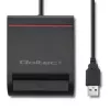 ID karšu lasītājs QOLTEC Smart chip ID card scanner — USB, melns, 84.5×65×16 mm, 63 g