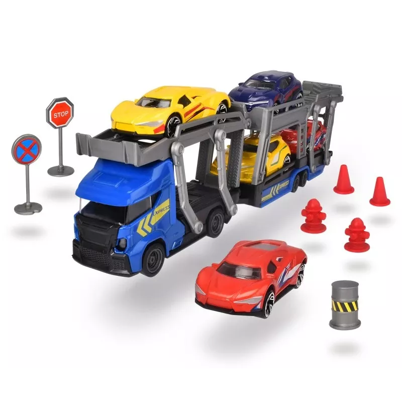 Mehāniskais rotaļlietu komplekts Dickie City Set 203745012 ar transportlīdzekļiem un piederumiem