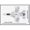 Konstruktoru komplekts Cobi F-16C Fighting Falcon — 463 detaļas, mēroga modeļa būvēšanas komplekts