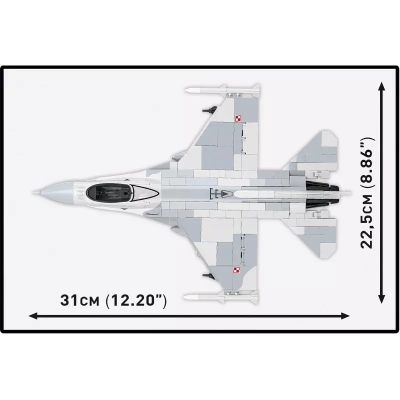 Konstruktoru komplekts Cobi F-16C Fighting Falcon — 463 detaļas, mēroga modeļa būvēšanas komplekts