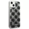 Karl Lagerfeld KLHCP14MLMNMK iPhone 14 Plus 6.7 cietais maciņš melns / melns Liquid Glitter Monogram
