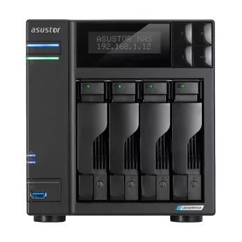 Asustor LOCKERSTOR 4 Gen2 (AS6704T) NAS galddators Intel® Celeron® N N5105 4 GB DDR4 0 TB ADM Melns