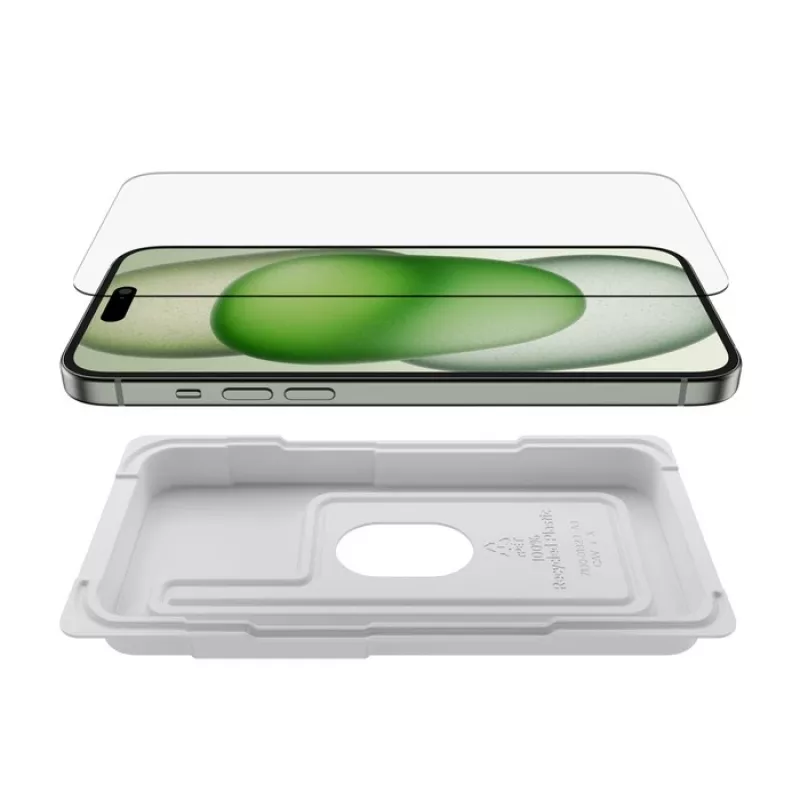 Ekrāna aizsargs Belkin ScreenForce iPhone 16 Plus antibakteriāls rūdīts stikls