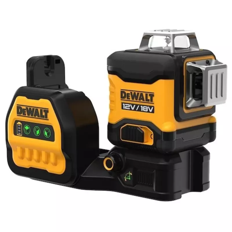 Lāzera nivelieris DeWalt DCE089D1G18-QW zaļš stars, pašizlīdzinošs, 360° ar uztvērēja savietojamību