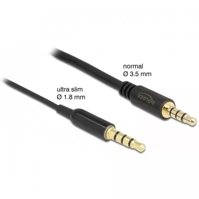 Audio kabelis DeLOCK 66075 0.5 m 3,5 mm melns