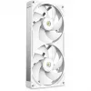 NZXT F280X RGB 140mm ARGB korpusa ventilatori – balti, 2 iepakojumā