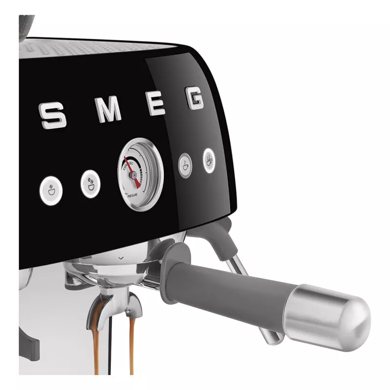 SMEG EGF03BLEU Espresso automāts. Kafijas automāts 50. gadu stilā. melns