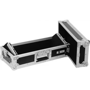 Roadinger MCA-19-N 3HE miksētāja koferis, melns — flight case 19 collu rack mixerim, 3U augstums