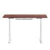 Regulējama augstuma galds Up Up Bjorn balta, galda virsma M Dark Walnut