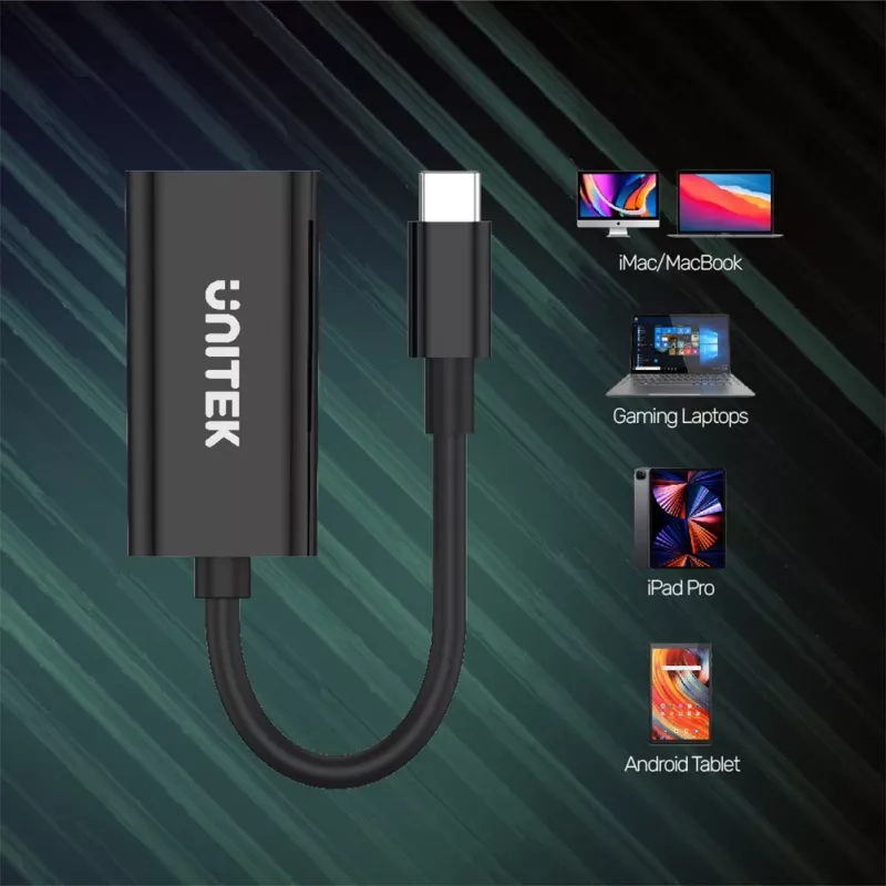UNITEK V1421A USB grafikas adapteris Melns