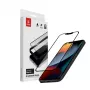 Rūdīta stikla ekrāna aizsargs Crong iPhone 16e / 14 / 13 / 13 Pro — 3D pilns pārklājums
