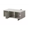 Kafijas galdiņš cama meble ALMA 100×55×55 cm, taisnstūrveida smilškrāsas galda virsma, kašmira apdare