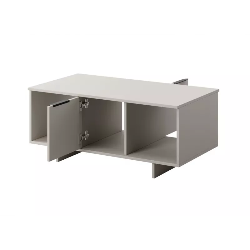 Kafijas galdiņš cama meble ALMA 100×55×55 cm, taisnstūrveida smilškrāsas galda virsma, kašmira apdare