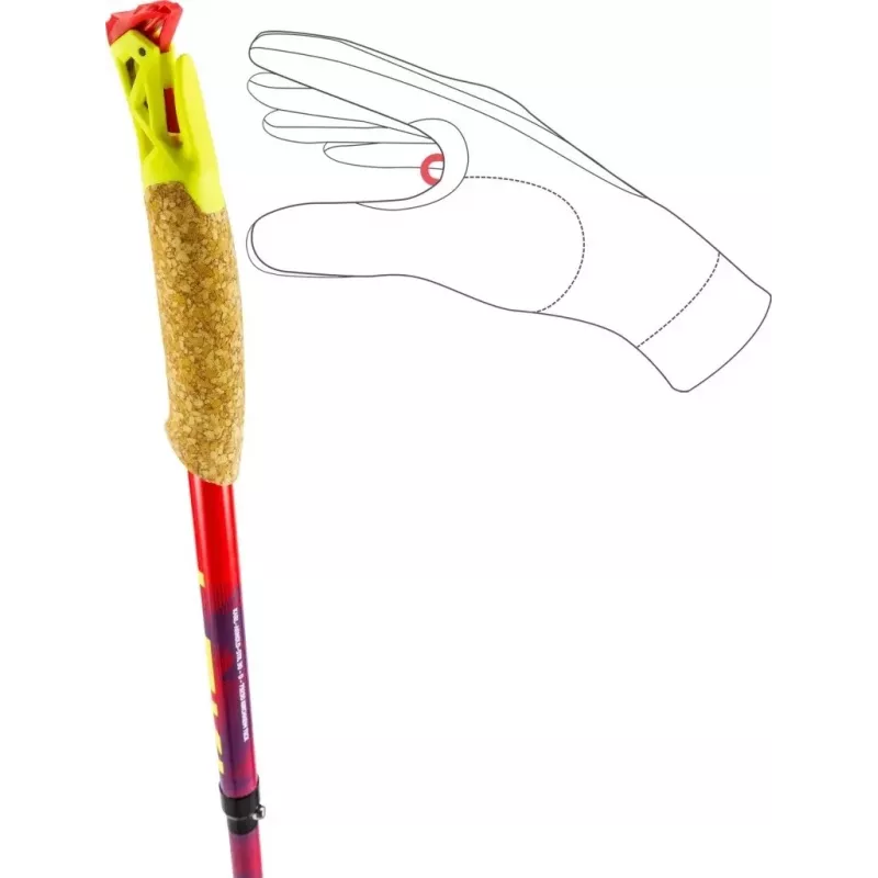 Pārgājienu nūjas LEKI TRL ULTRATRAIL FX ONE, 125 cm, sarkanas