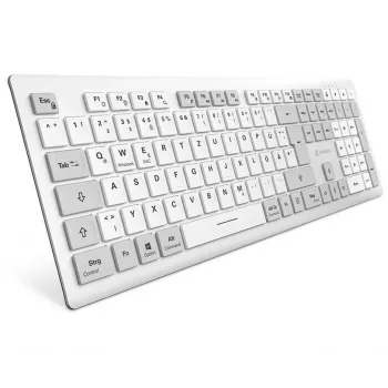 Sharkoon OfficePal K30W baltā Vācijas izkārtojuma gumijas taustiņu tastatūra